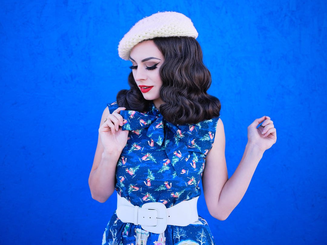 Festive Fox Bow Top - 1X only