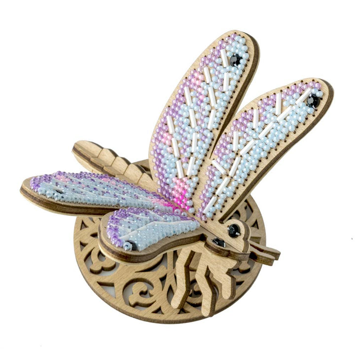 Wooden Bead Embroidery Kit ‚Äì ‚ÄúDragonfly‚Äù FLK-584