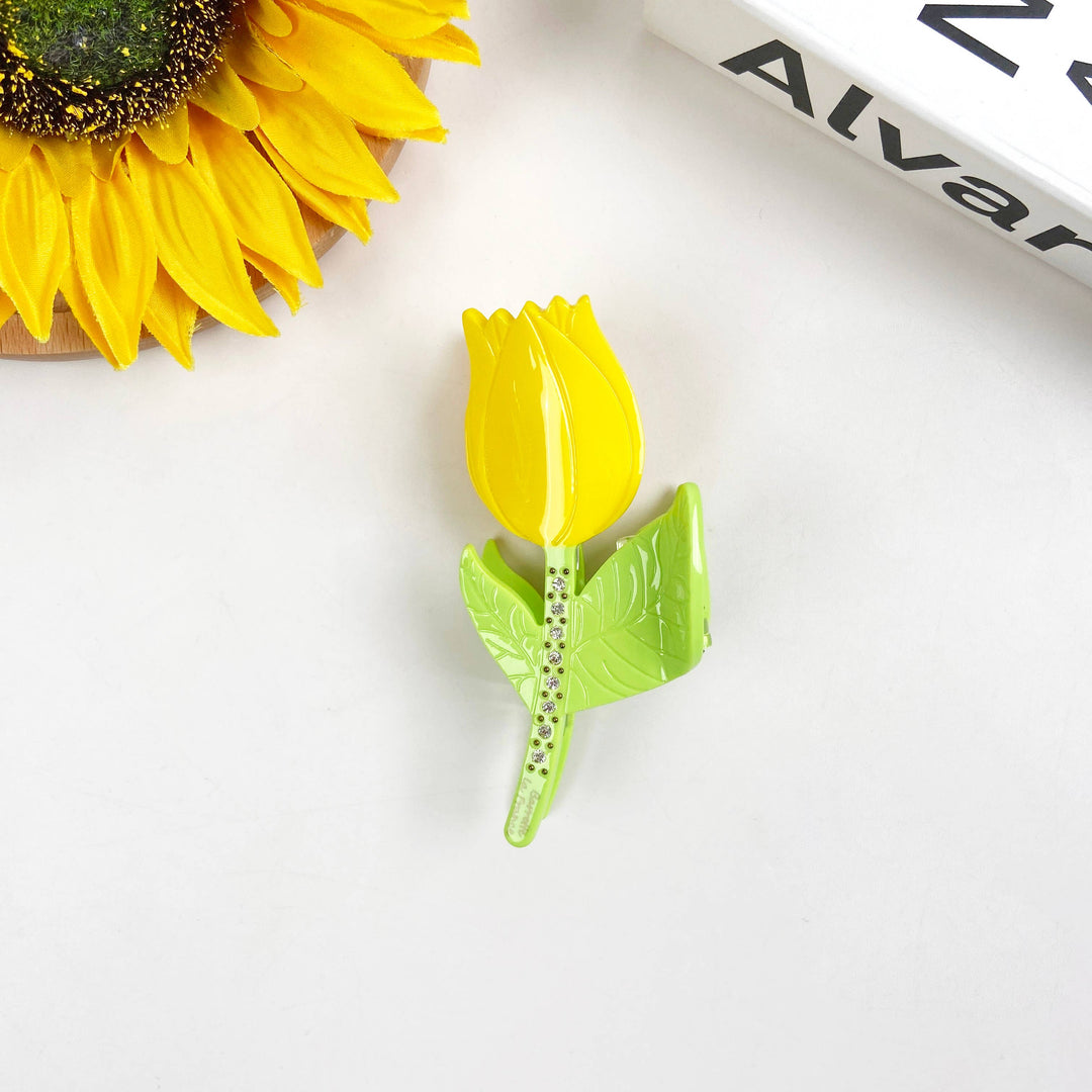 Sunflower Acetate Claw Clip Tulip Hair Clip