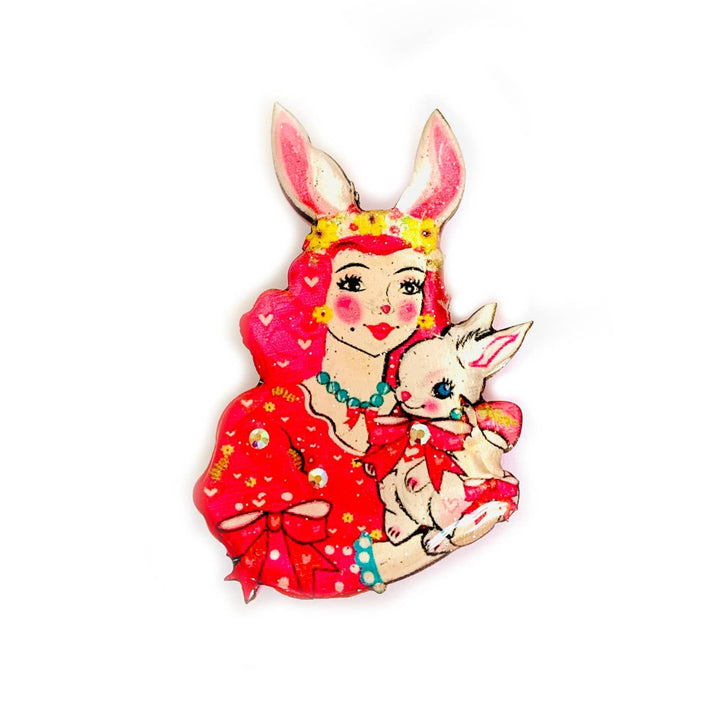 Bunny Girl Brooch by Rosie Rose Parker