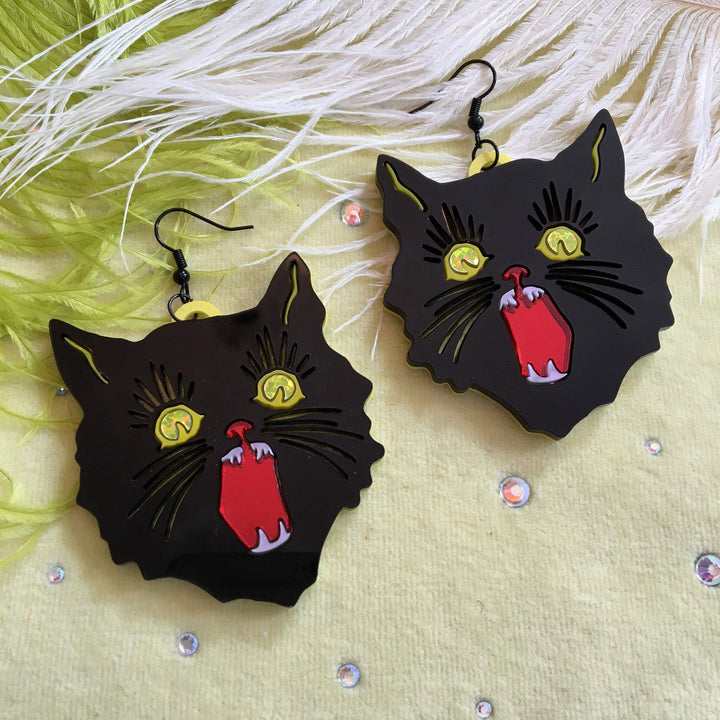 Scaredy Cat Statement Earrings