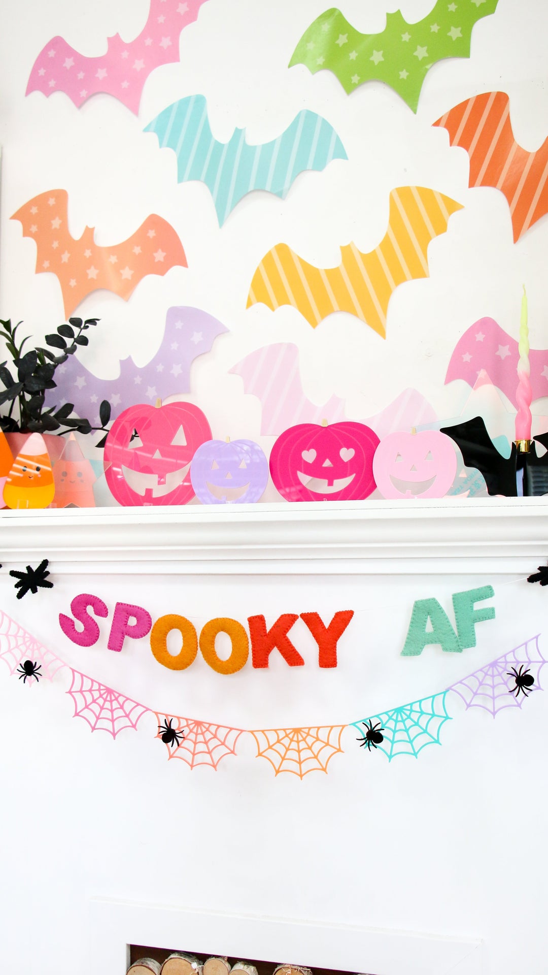 Rainbow Paper Bat Placemats