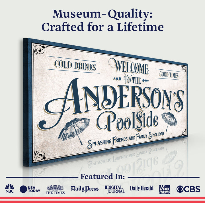 Personalized Pool Party Sign