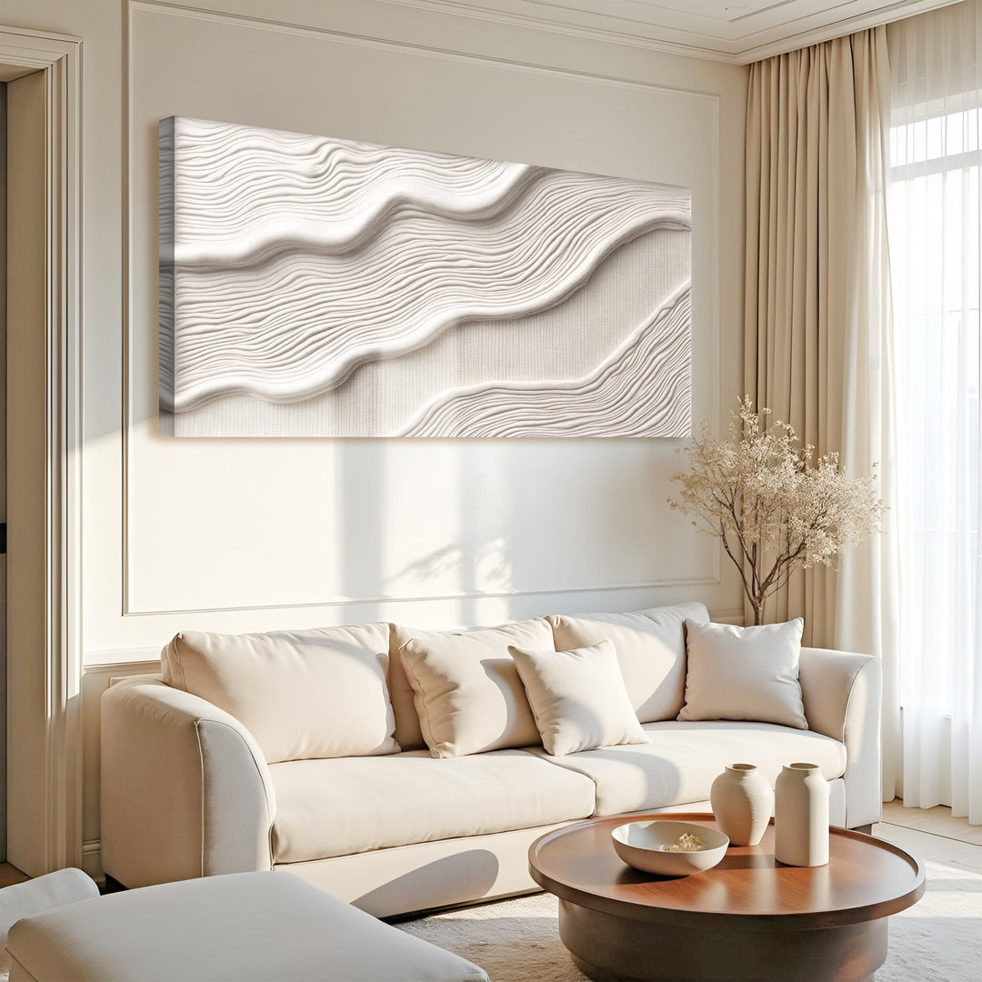 Ivory Impasto Abstract Wall Art II