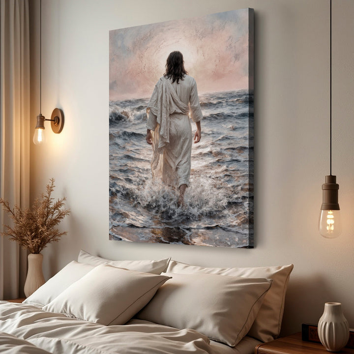 Jesus Christ Walking On Water Faith Wall Art VII