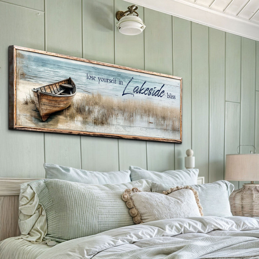 Lose Yourself in Lakeside Bliss Lake House Coastal Sign II