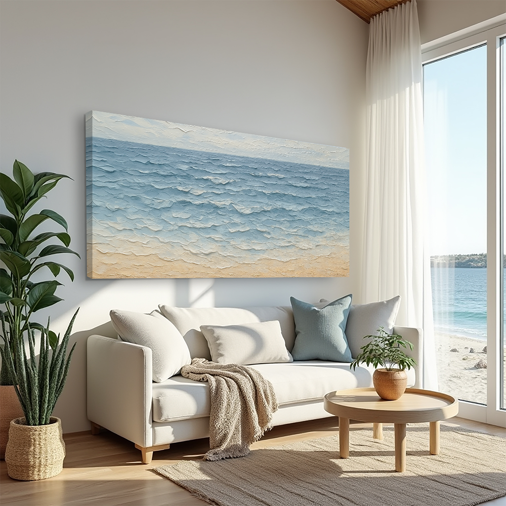Serene Ocean Wave Coastal Wall Art VI