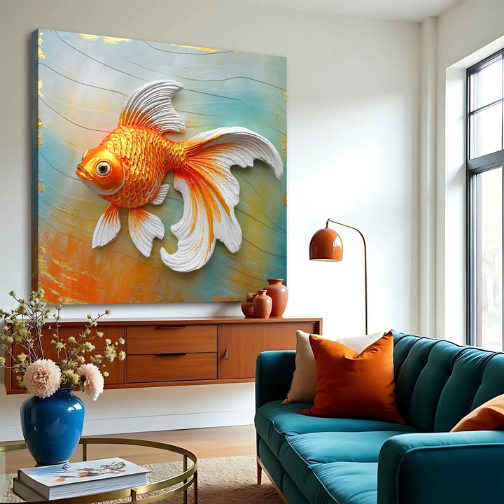 3D Goldfish Wall Art