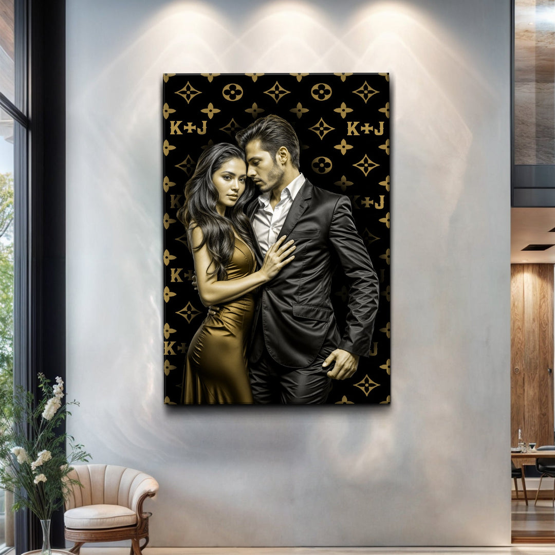 Personalized Luxury Couple Canvas Sign
