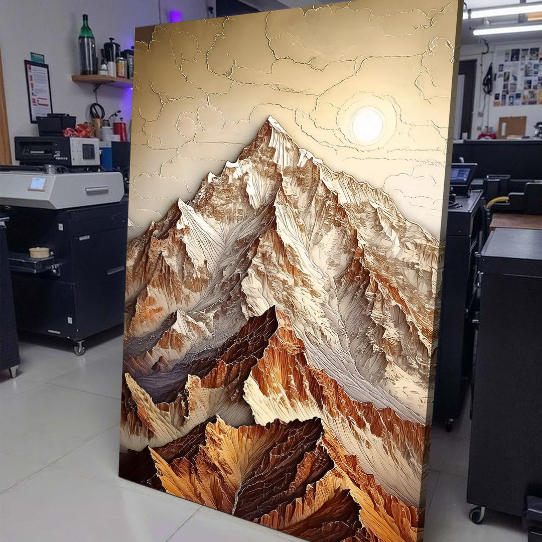 3D Minimalist Mountain Wall Art