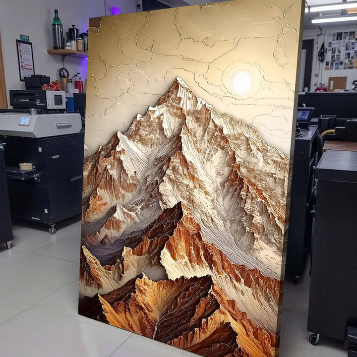 3D Minimalist Mountain Wall Art