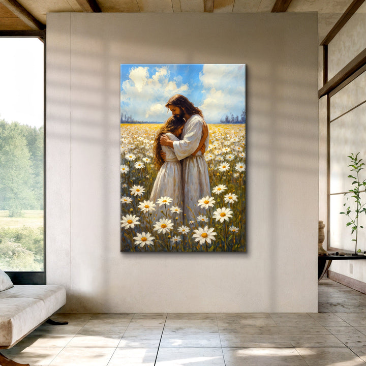 Jesus Hugging Woman Faith Wall Art II