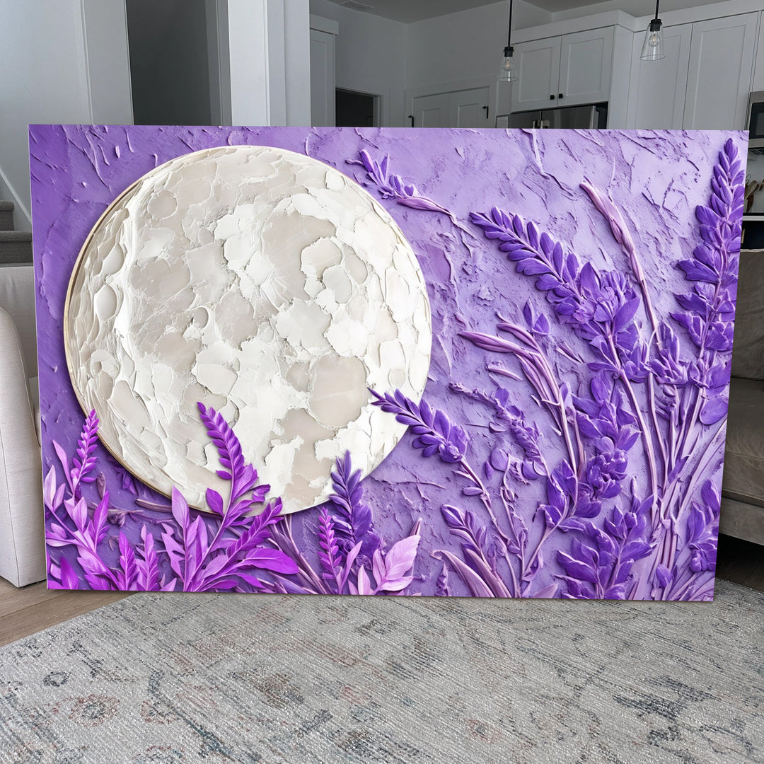 3D Lavander Moon Wall Art