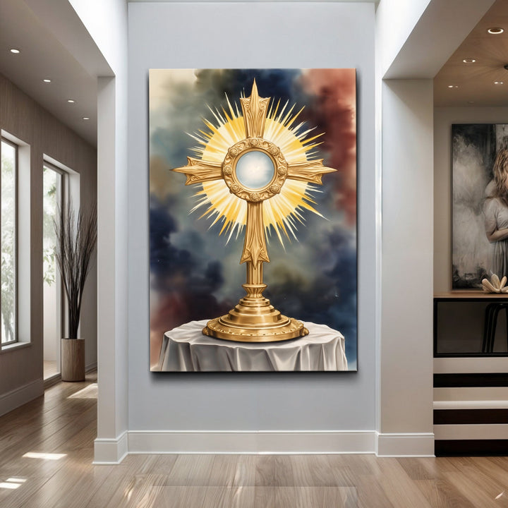 Holy Eucharist in Monstrance Faith Wall Art