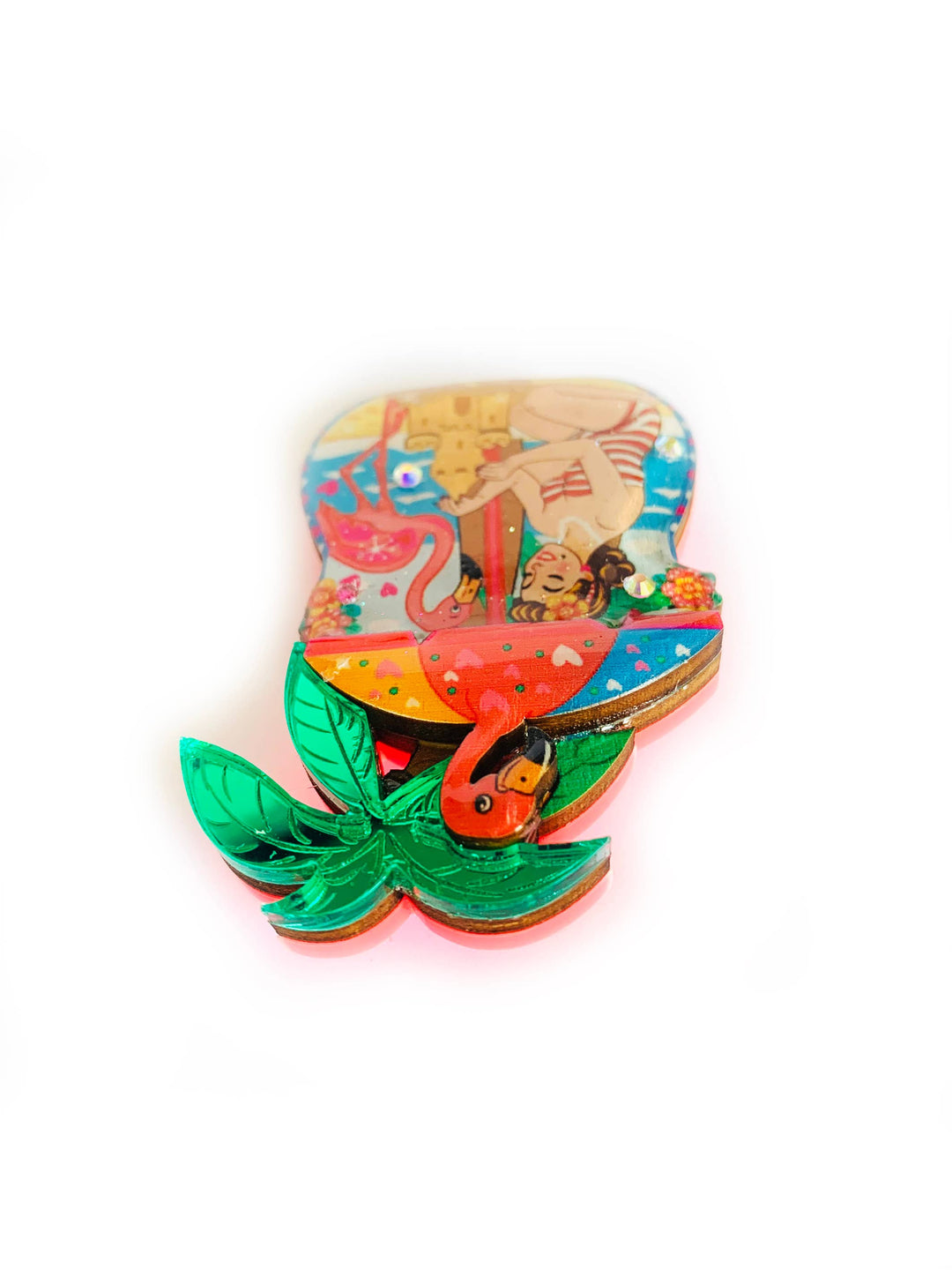 Frankie at the Beach Brooch by Rosie Rose Parker