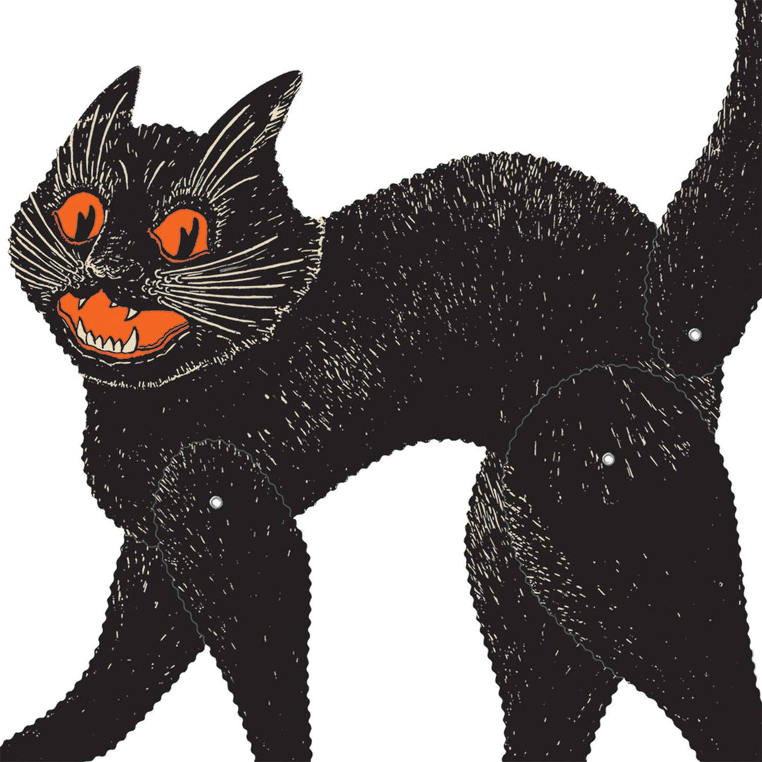 Vintage Halloween Jointed Scratch Cat