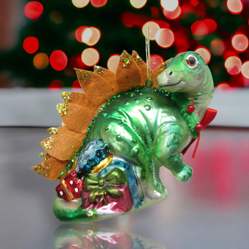 5" Green Dinosaur Ornament by December Diamonds 