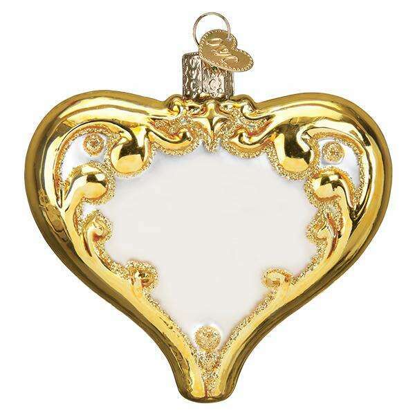 Old World Christmas 50th Anniversary Heart Blown Glass Ornament