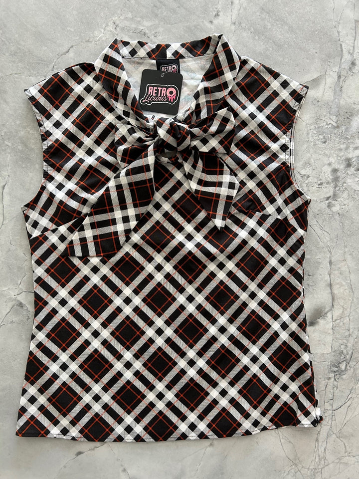 Plaid Bow Top