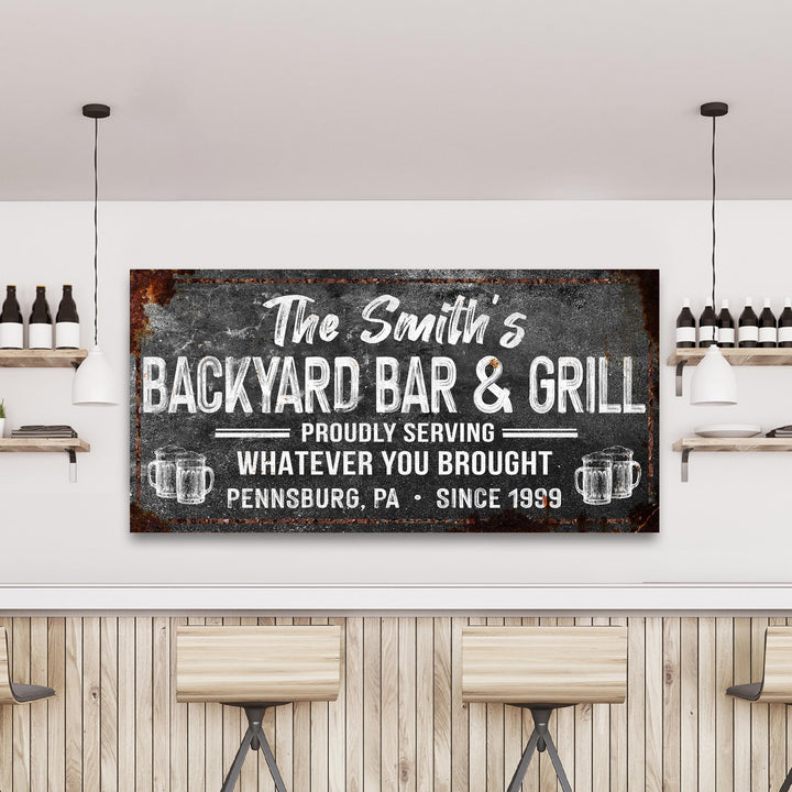 Backyard Bar & Grill Sign XXIII