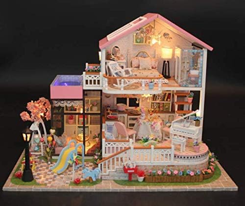 Miniature Wizardi Roombox Kit - Pink Villa Dollhouse Kit