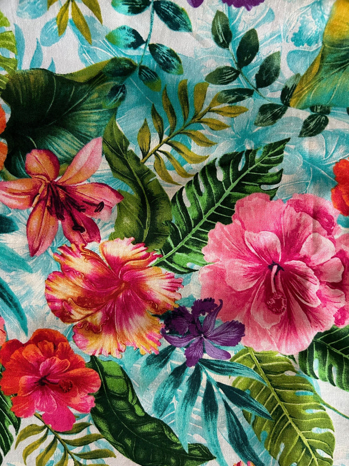 Tropical Fit & Flare Dress