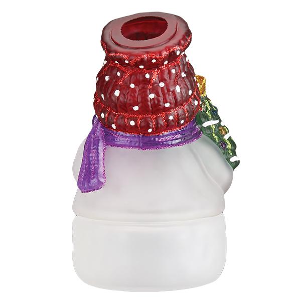 Snowman With Tree Candle Light