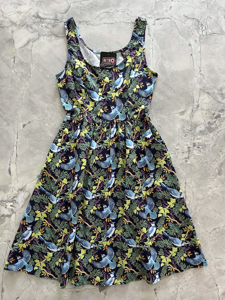 Birds Fit & Flare Dress