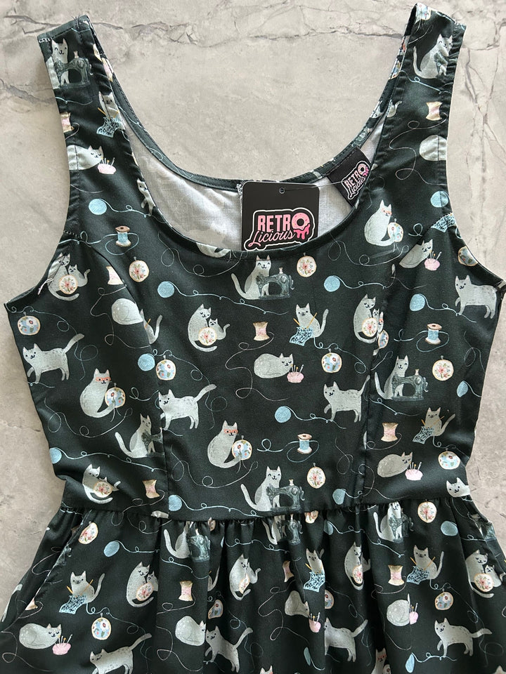 Cats and Yarn Fit & Flare Dress