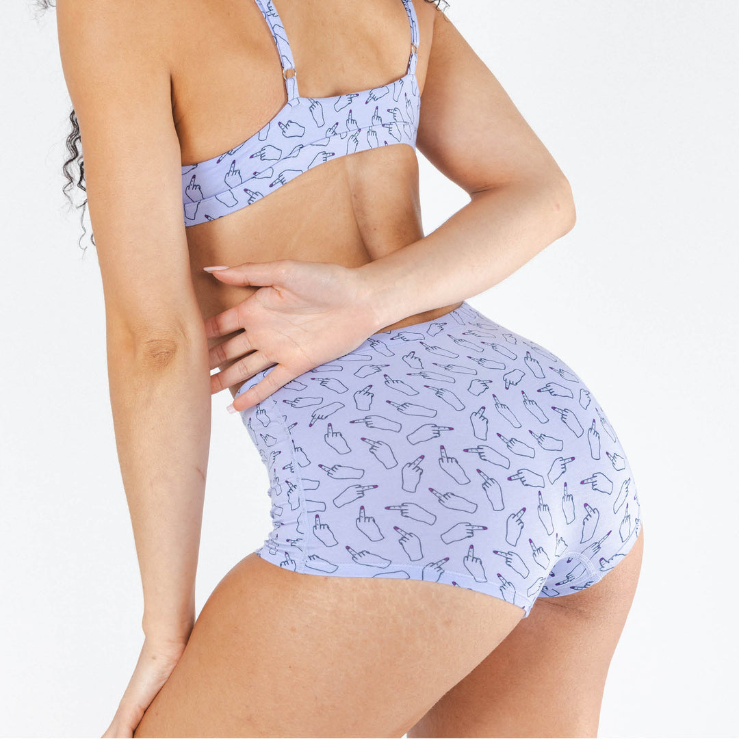 The Little Birdy | Middle Finger Modal Boyshort Underwear