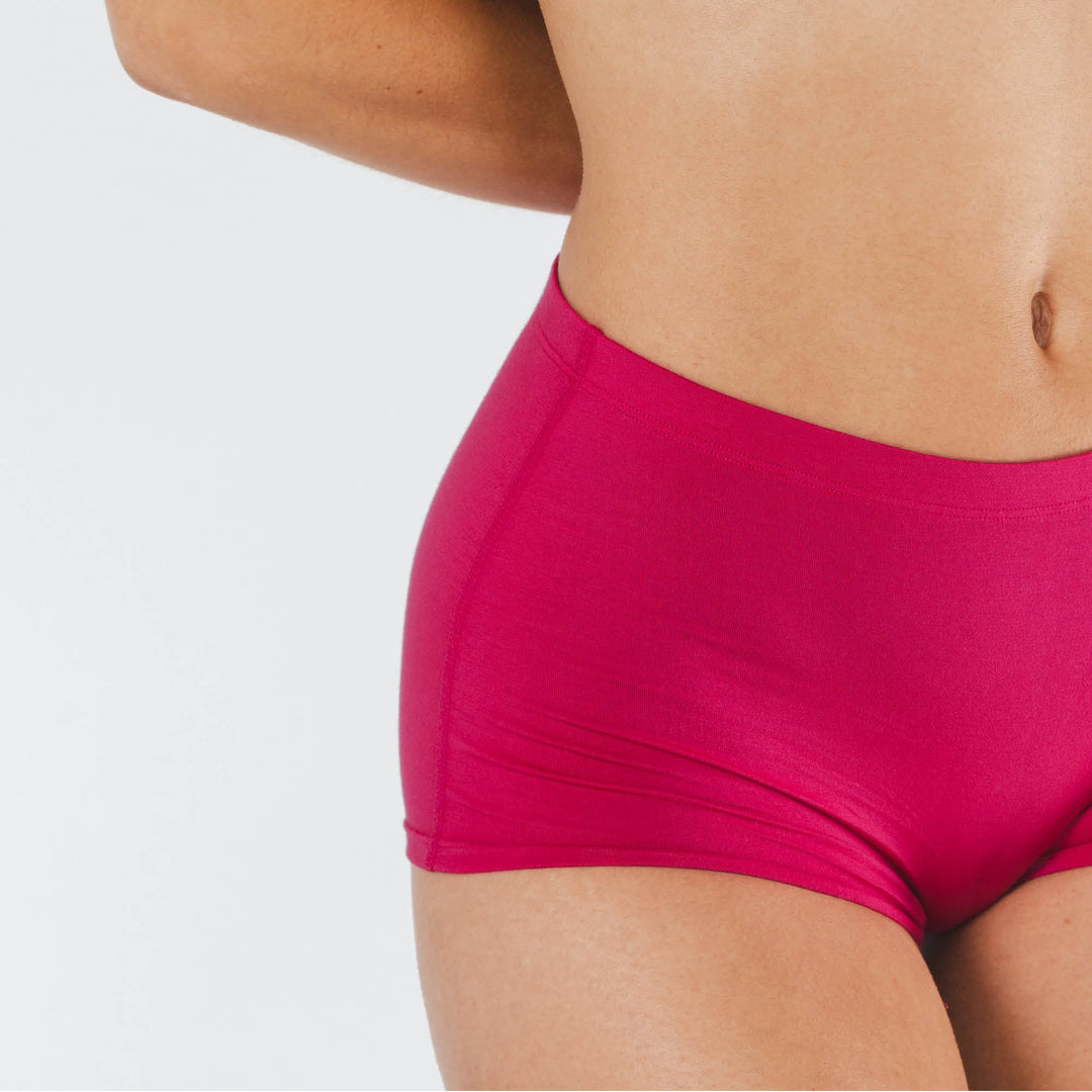 The Begonia | Hot Pink Tonal Modal Boyshort Underwear