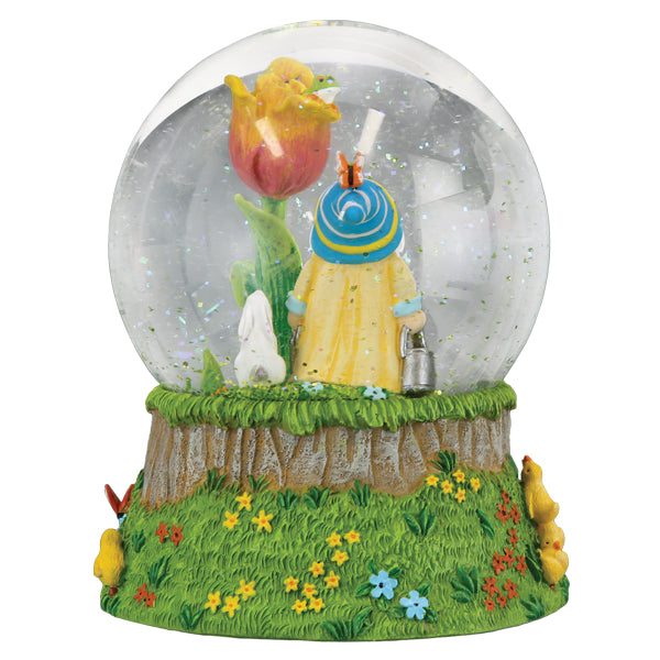 Spring Garden Gnome Snow Globe