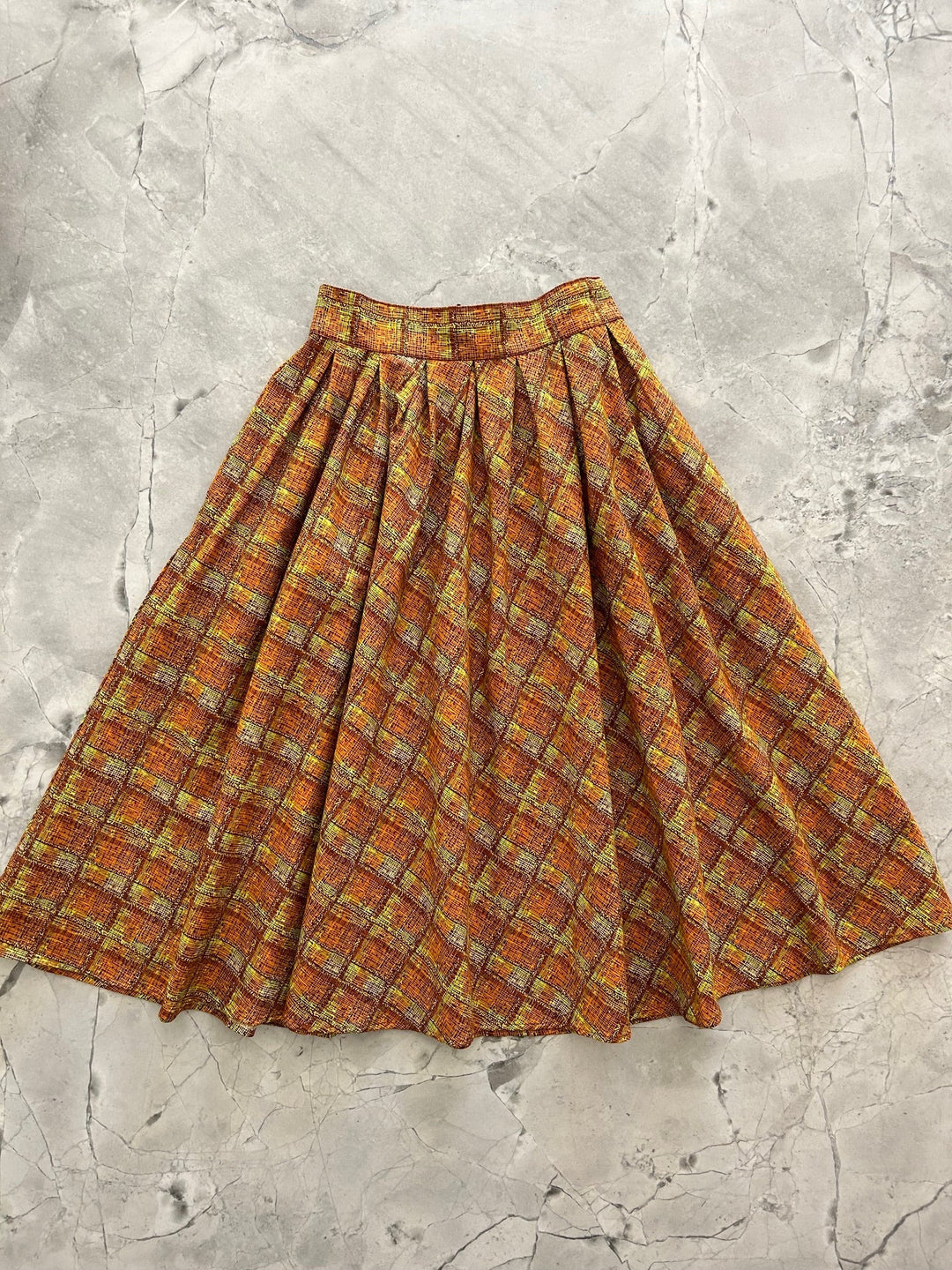Rust Plaid Doris Skirt