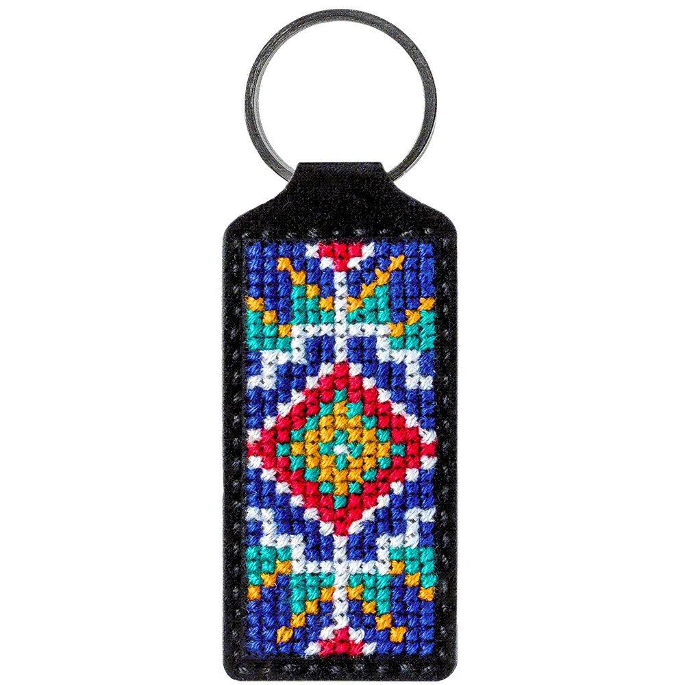 Ornament Key Chain Cross-stitch kit on artificial leather FLHL-021