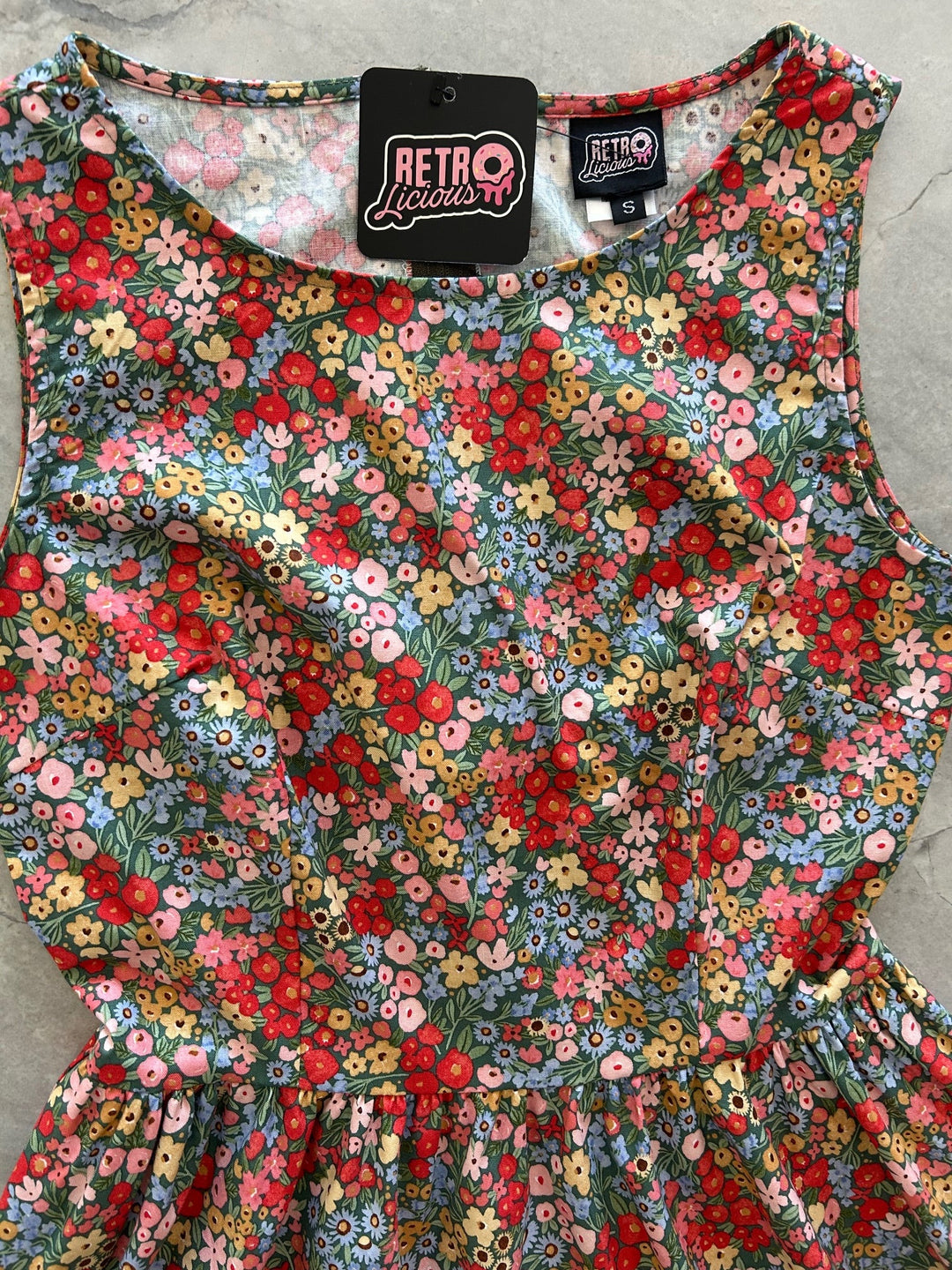 Colorful Floral Vintage Dress