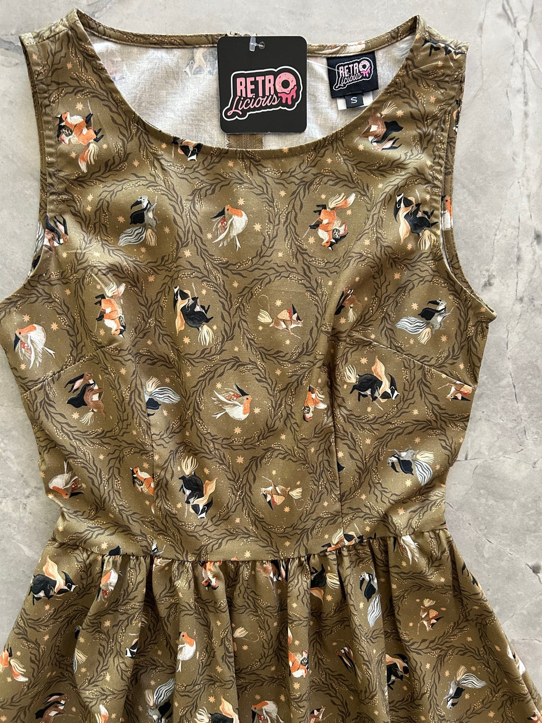 Witchy Animals Midi Dress