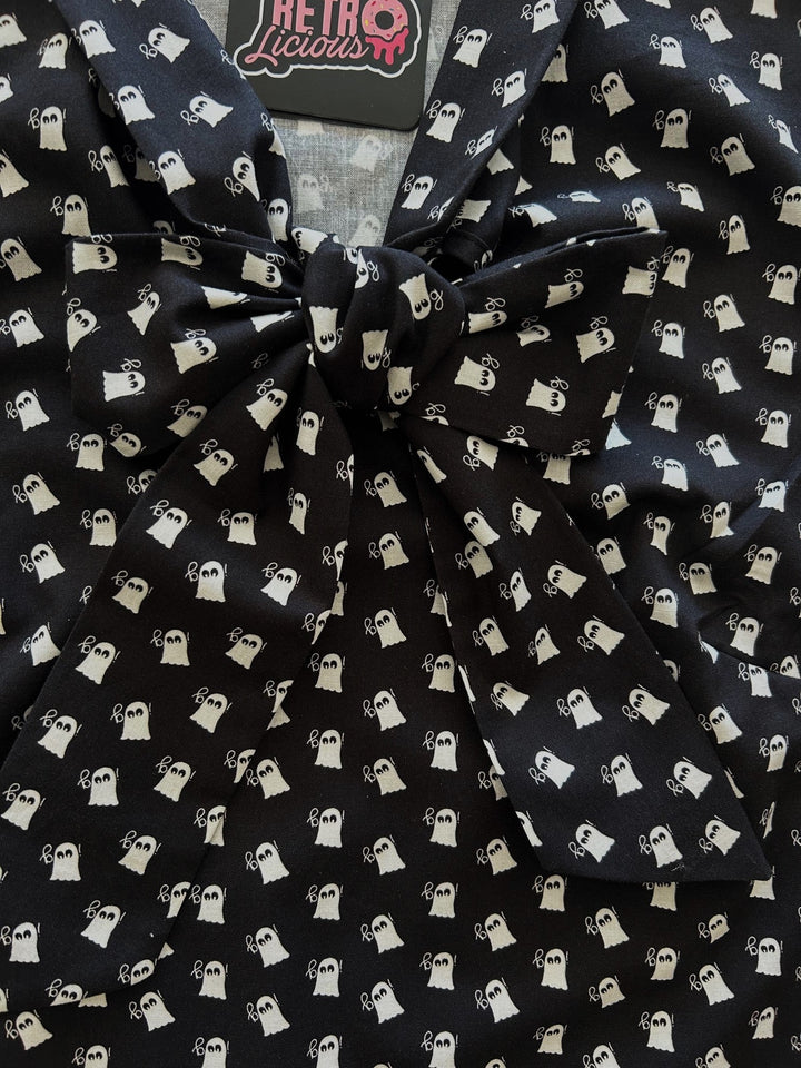 Mini Ghosts Bow Top - XL only