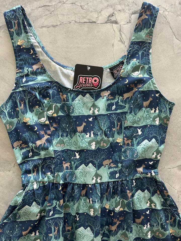 Wildlife Fit & Flare Dress - 4X only, 1 left!