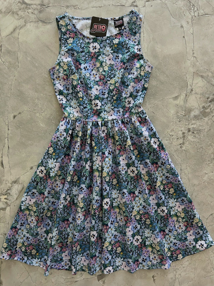 Painted Floral Vintage Dress