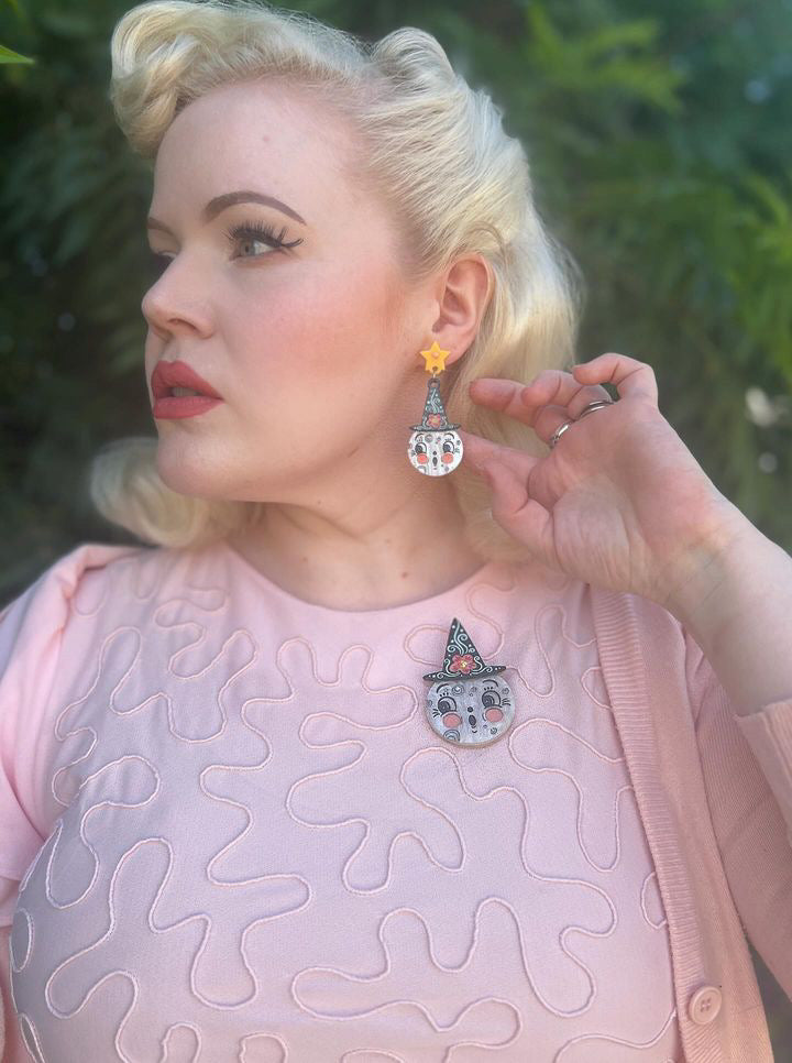 Bloomin' Luna Witch Statement Earrings by Johanna Parker x Lipstick & Chrome