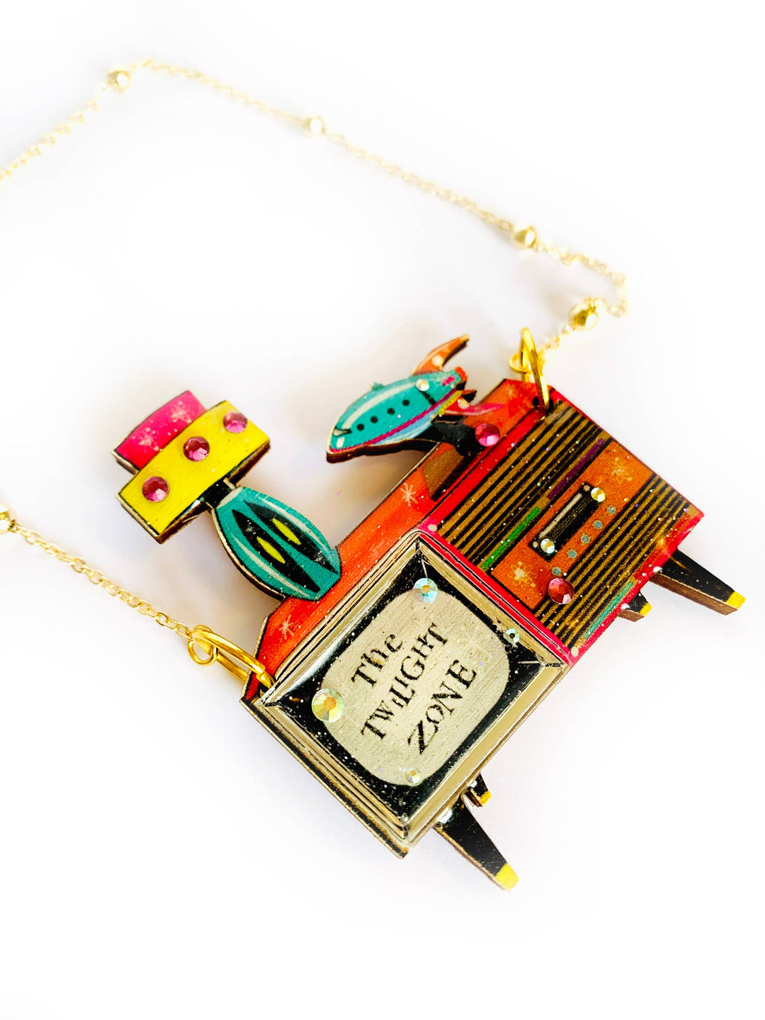 Retro TV Necklace by Rosie Rose Parker