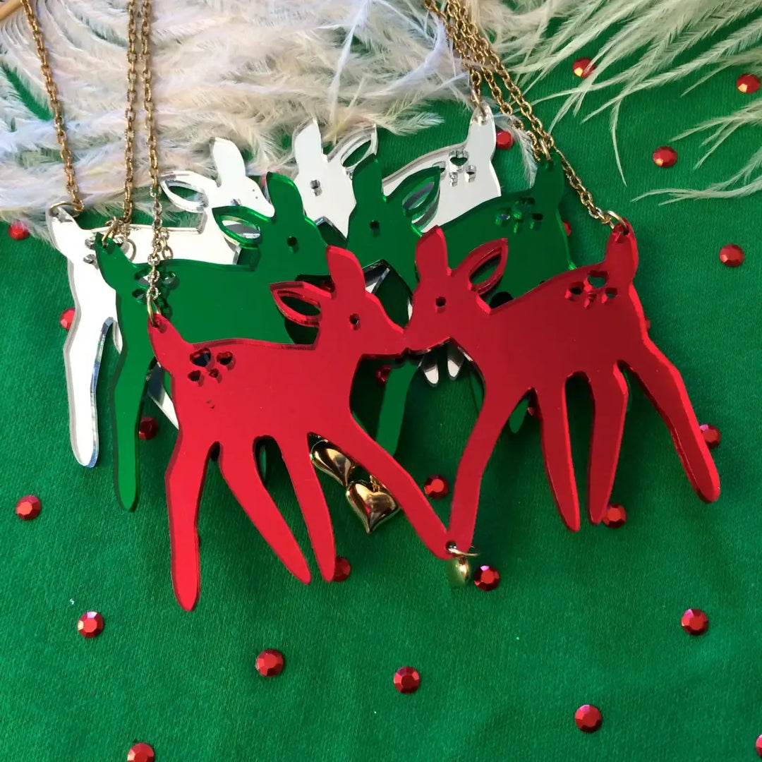 Christmas Fawns Statement Necklace