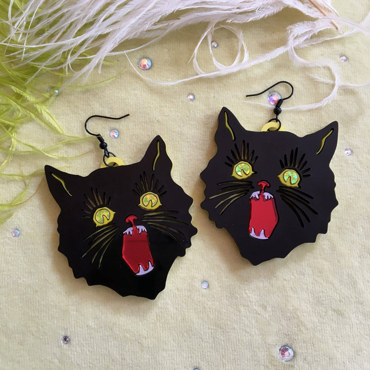 Scaredy Cat Statement Earrings