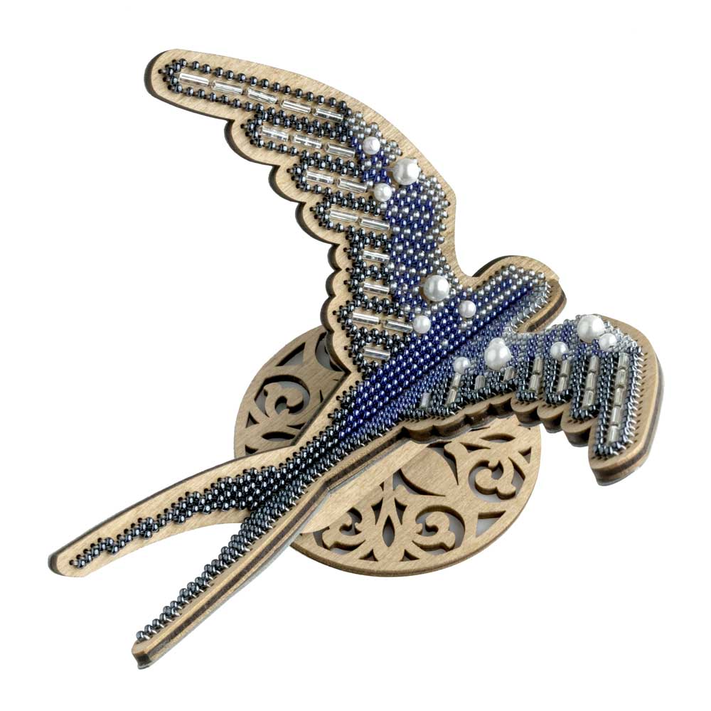 Wooden Bead Embroidery Kit ‚Äì ‚ÄúSwallow‚Äù FLK-583