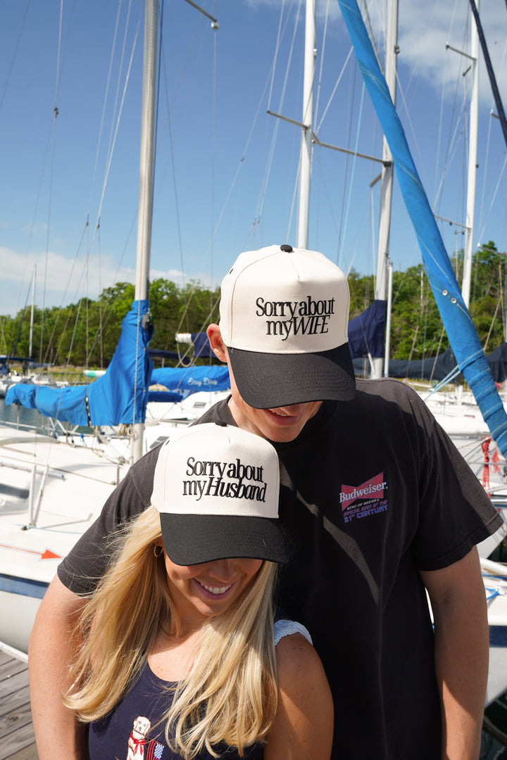 Sorry about my Husband / Wife Vintage Trucker Hat