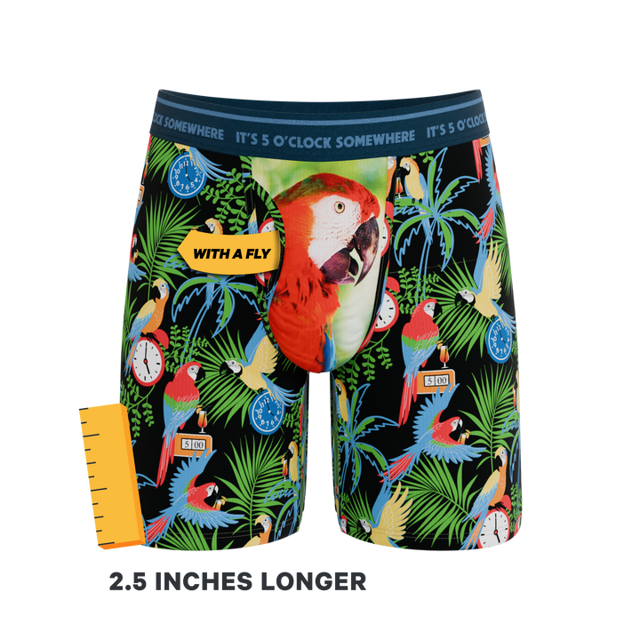 The 5 O'Clock Somewhere | Margaritaville® Long Leg Ball Hammock® Pouch Underwear With Fly