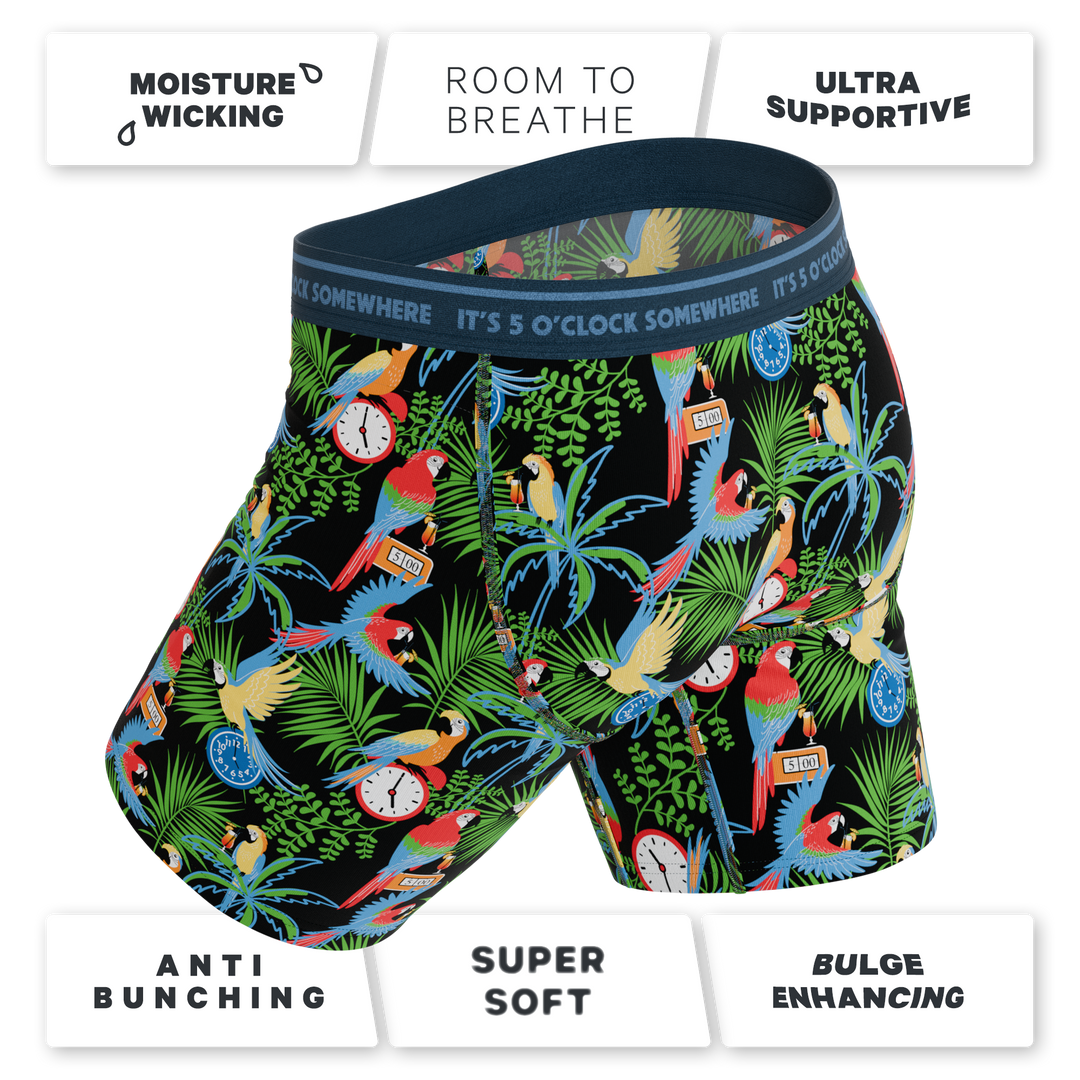 The 5 O'Clock Somewhere | Margaritaville® Long Leg Ball Hammock® Pouch Underwear With Fly