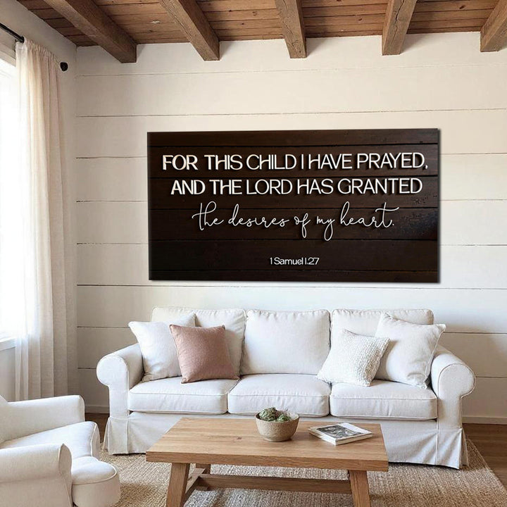 1 Samuel 1:27 - For This Child I Have Prayed Sign V