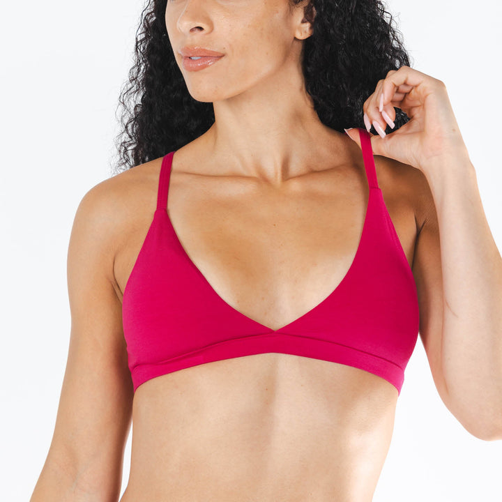 The Begonia | Hot Pink Tonal Boob Hammock™ Triangle Bralette