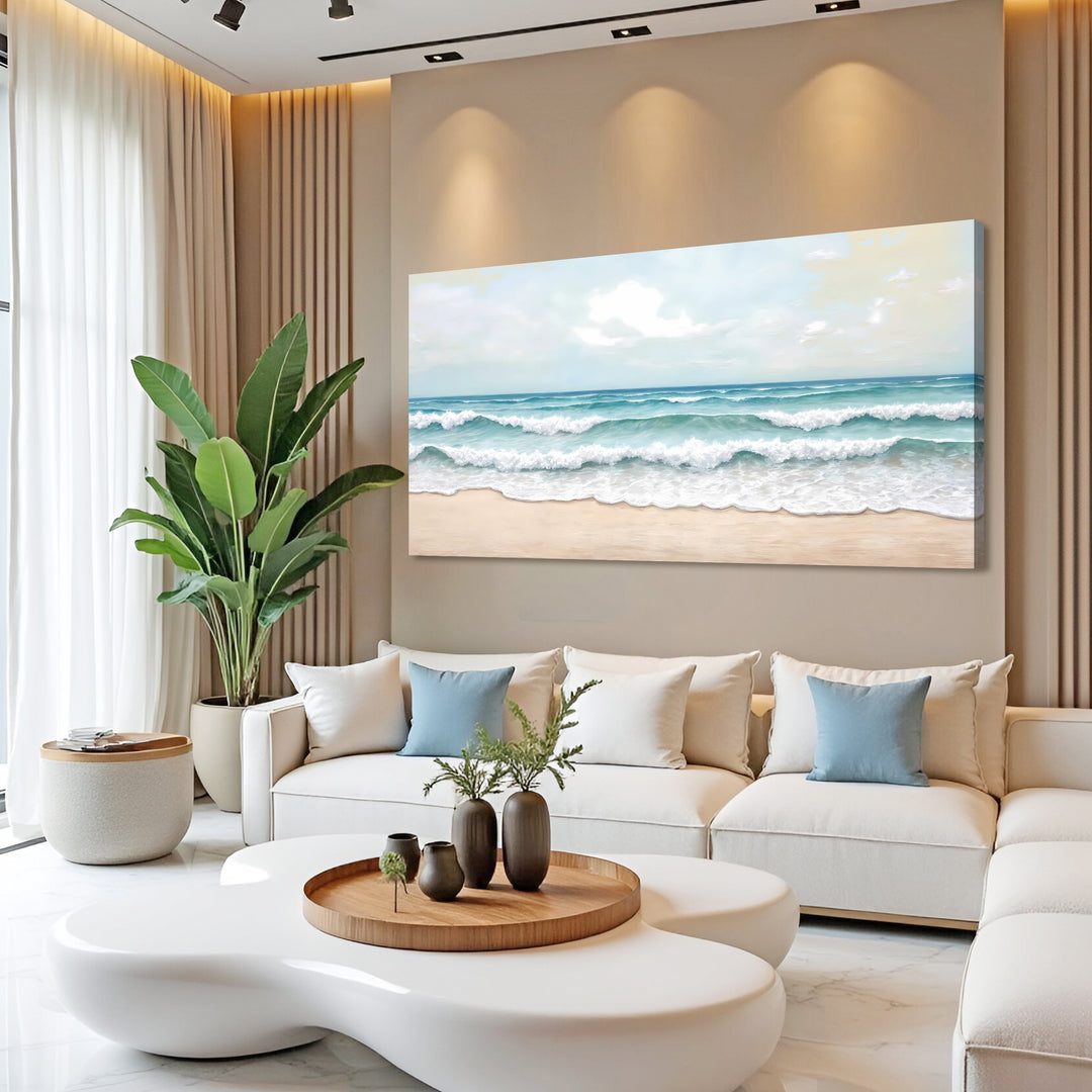 Serene Ocean Wave Coastal Wall Art
